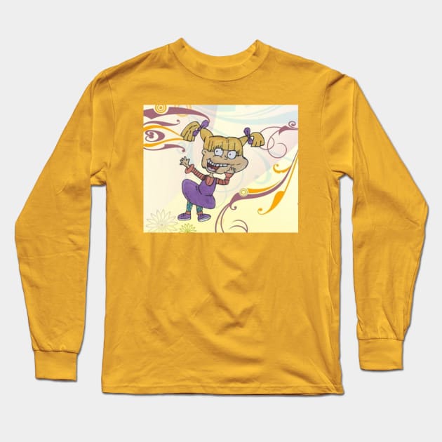 Crushing Little Girl Long Sleeve T-Shirt by Mila-Ola_Art